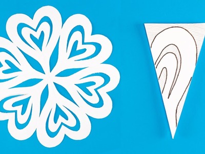 Heart Paper Snowflakes | How to make a snowflake out of paper | Christmas Decoration Ideas