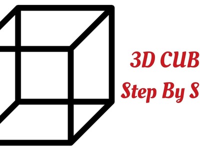 How to Draw 3D Cube | Step By Step Cube drawing #drawing #3d