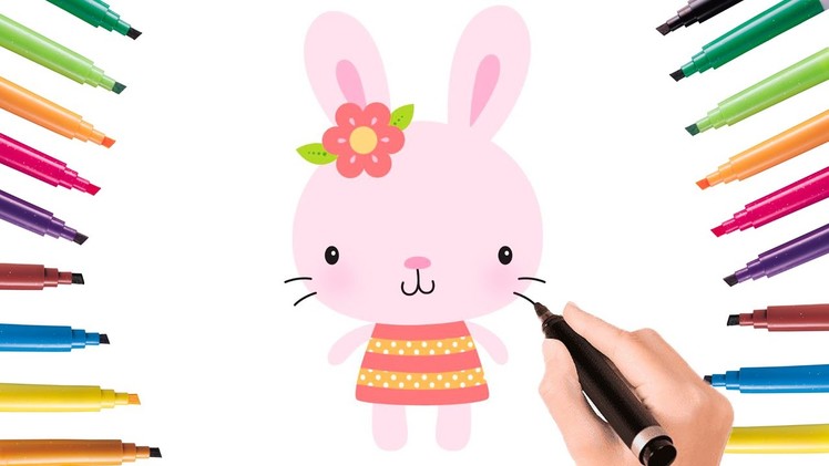 ???? How to draw a cute bunny? Easily and simply! A drawing for kids step by step ????