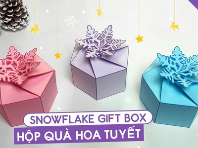 How to make snowflake gift box out of paper. DIY Snowflake Gift Box. Christmas Decoration Ideas