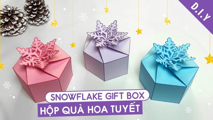 How to make snowflake gift box out of paper. DIY Snowflake Gift Box. Christmas Decoration Ideas