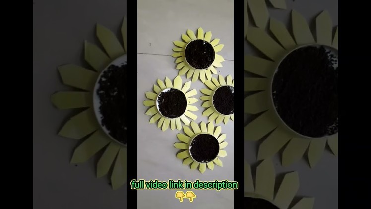 Making sun flower with plastic cup#shorts#youtubeshorts#viral#diy#trending#shortsfeed