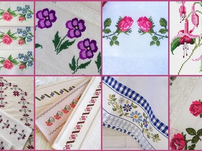 Marvelous Cross Stitch table cloth prayer rug TV cover hand embroidery designs