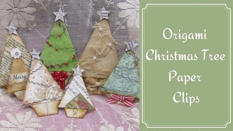 Origami Christmas Tree Paper Clips