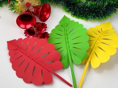 Paper Leaves | Christmas Decoration Ideas | Christmas Crafts | Beautiful Paper Crafts For School