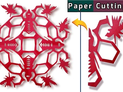 Papercraft design #12 | paper cutting | paper snowflake #PaperCraft