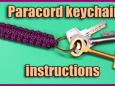 Paracord keychain ideas diy. Easy Paracord keychain Instructions. Cobra Stitch.