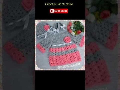 Premium And Exclusive Crochet Baby girl's Frock Design Ideas #crochetbabydress #shorts