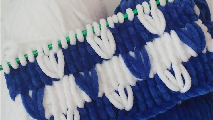 Quick & easy tunisian crochet velvet baby blanket for beginners - crochet blanket knitting patterns