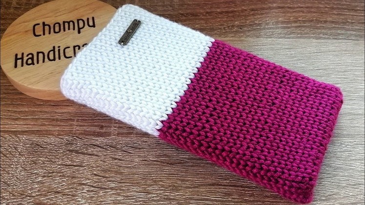 Super​ easy crochet phone bag pattern for beginner - step by step