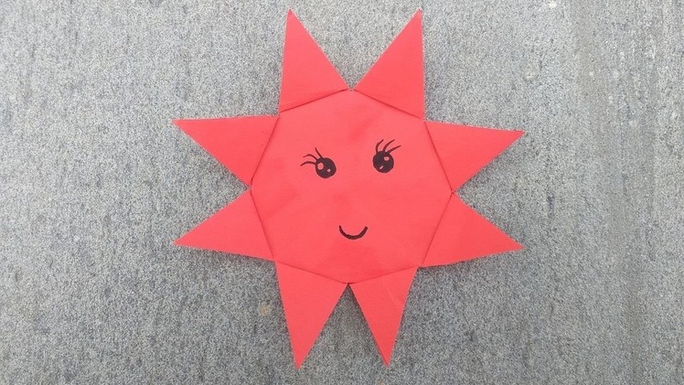 The morning sun shines on the world || easy origami sun