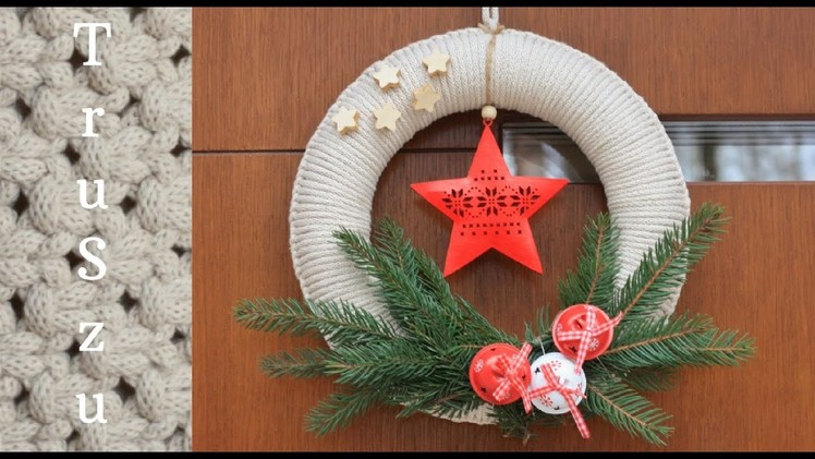 Wianek Świąteczny ze sznurka MAKRAMA DIY, Easy Macrame Wreath DIY WREATH EASY TUTORIAL