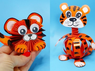 5 DIY ideas easy paper crafts  Symbol 2022 paper tiger  How to make paper TIGER