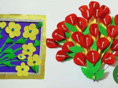 Bouquet style wall decor | beautiful foamsheet bouquet | wall decor ideas | foamsheet craft