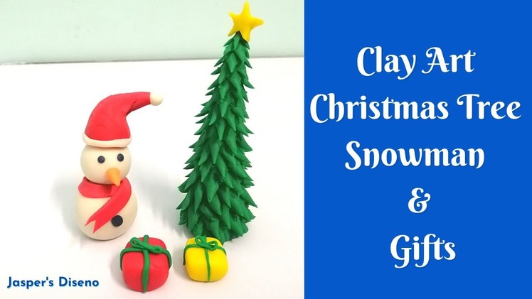 Clay Art Christmas Tree | Snowman | Gifts | Christmas Ornaments | Miniature Crafts | Easy Tutorial