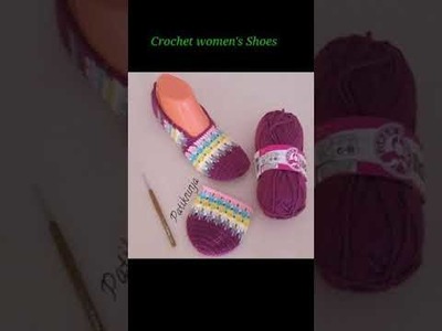 Crochet Comfortable Winter Women's Shoes Ideas #crochet slippers
