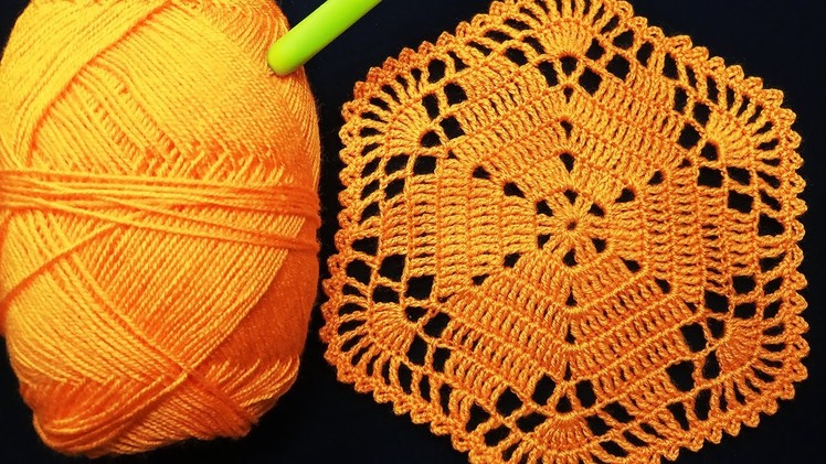 Crochet Design ( Thalposh. Table Cloth. Placemat. Doily ) in Hindi & Urdu - Woolen Craft #81