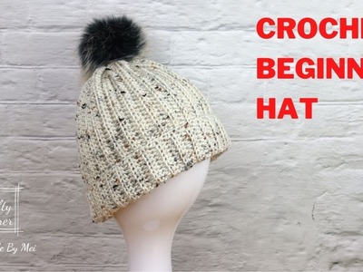 Crochet Easy Beginner Hat Tutorial. For Beginners