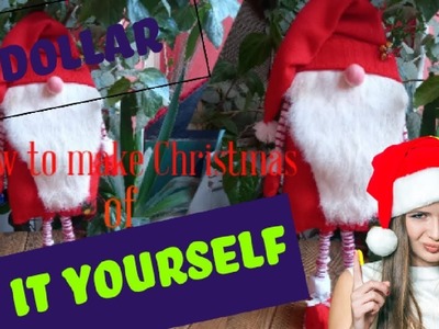 DIY Craft - How to make Christmas figurines of Santa Claus - Happy New Year
