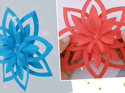 DIY paper flowers for party decoration. easy paper craft idea. #shorts#