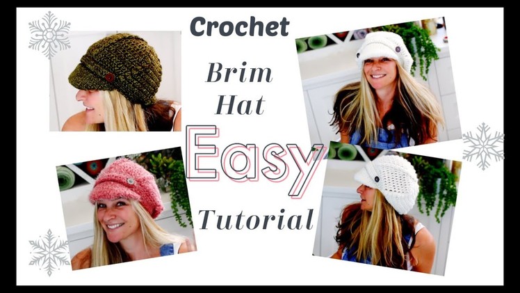 Easy Newsboy Crochet Brim Hat Tutorial