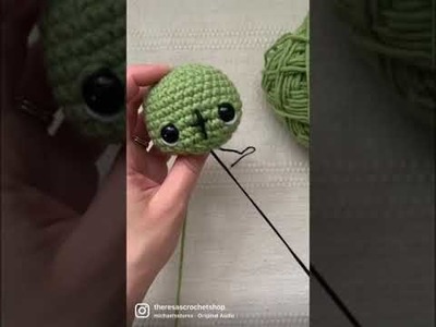 Embroidering a Smile and Eyebrows on #Crochet Amigurumi Animals