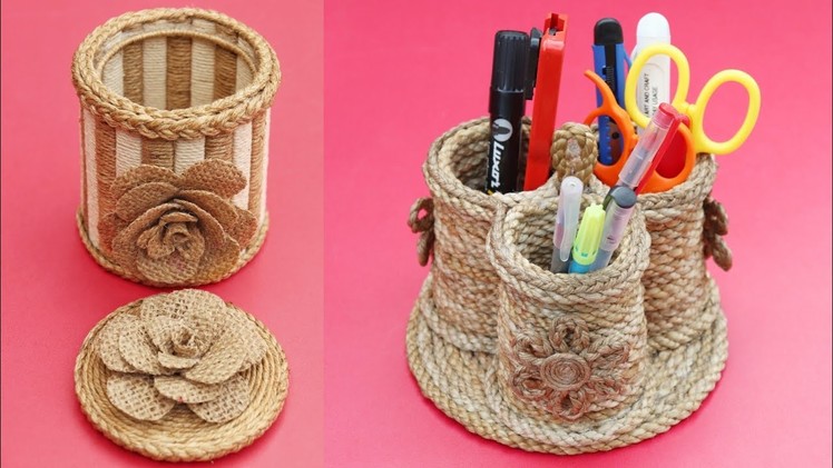 Handmade crafts with jute rope | DIY home decorating ideas handmade | Easy Home decor with jute