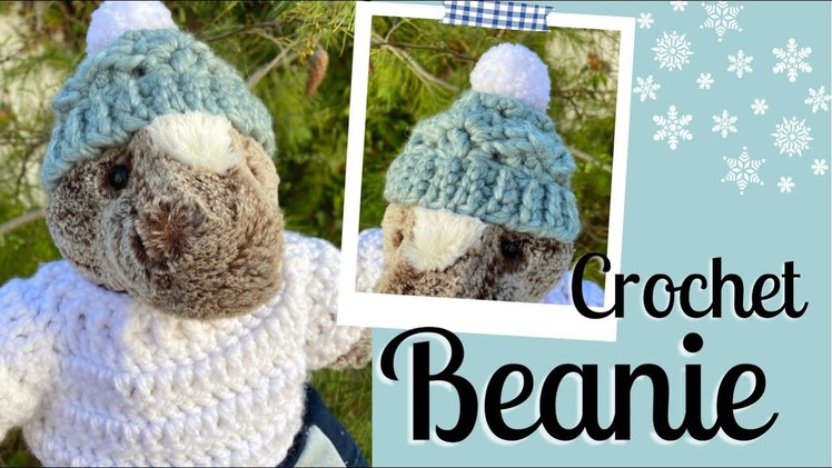 How to Crochet a Beanie for a Stuffed Toy