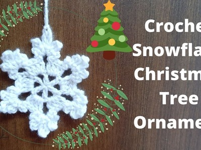 How to Crochet Christmas Ornaments.Crochet Snowflake Pattern Free | Crochet For Beginners