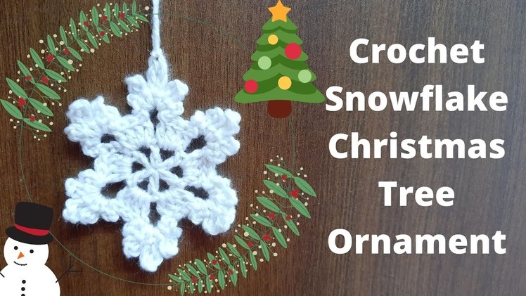 How to Crochet Christmas Ornaments.Crochet Snowflake Pattern Free | Crochet For Beginners