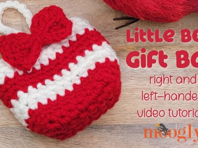 How to Crochet: Little Bow Gift Bag (Right Handed)