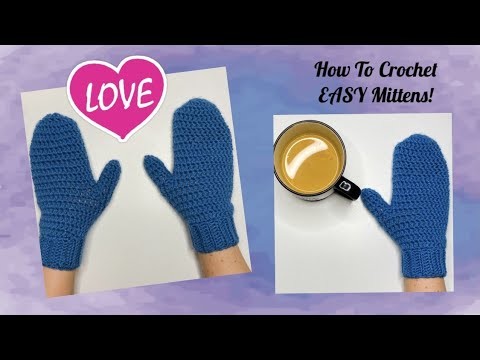How To Crochet Mittens | EASY Crochet Tutorial
