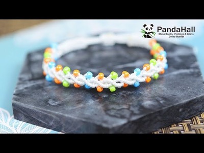 How to make a Braided Bracelet with colorful seed beads【Handmade With PandaHall】