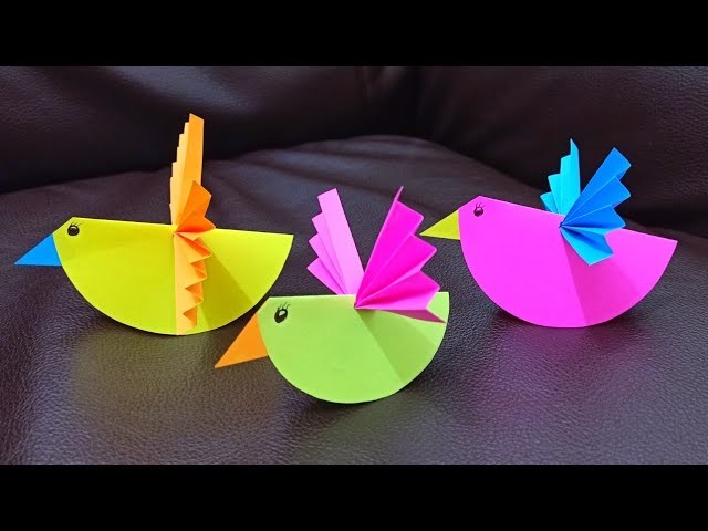 How To Make A Moving Paper Bird | DIY Paper Bird Tutorial | How To make An Easy Paper Bird | 3D Bird