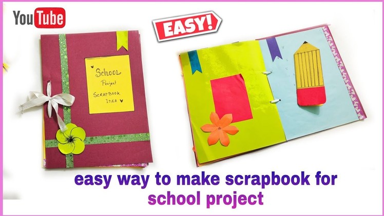 How to make scrapbook for school project | scrapbook ideas | #scrapbook
