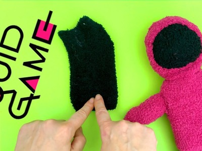 How to make Squid Game plush toy| Sock toy DIY!  Sewing TUTORIAL