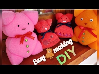 How to make????TEDDY DOLL????using sponge | DIY Doll making easy ideas for beginners