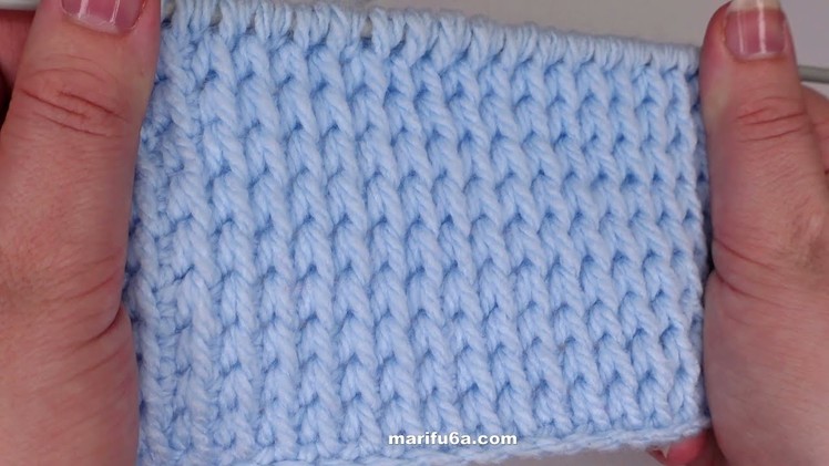 How to Tunisian half double crochet stitch simple tutorial for beginners by marifu6a
