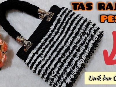 Loop Stitch Crochet Bag || Crochet Bag Tutorial for Beginners || Tas Rajut Simpel dan Cantik