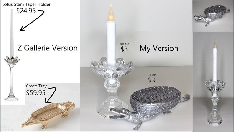 Lotus Flower Crystal Candle Holder & Soap Dish | Dollar Tree DIY | Glam Table Decor | ZGallerie Dupe