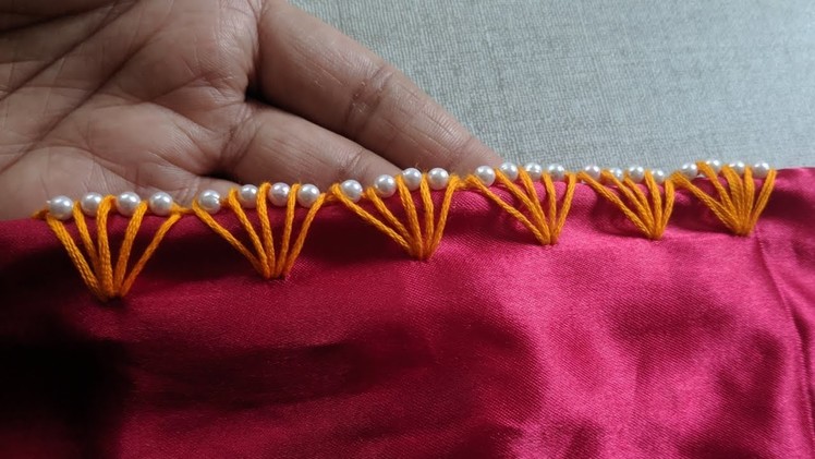 Needle Lace Embroidery - DIY Craft Idea - Simple Way To Decorate Your Dresses Pearlsdging