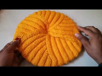 New cap design for ladies and gents.topi banane ka tarika. cap knitting tutorial.best topi ki bunai
