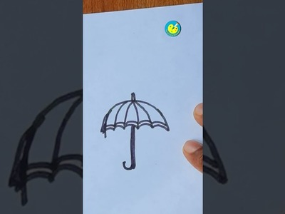 Umbrella drawing easy tutorial for beginners step by step| pencil drawing????#shorts