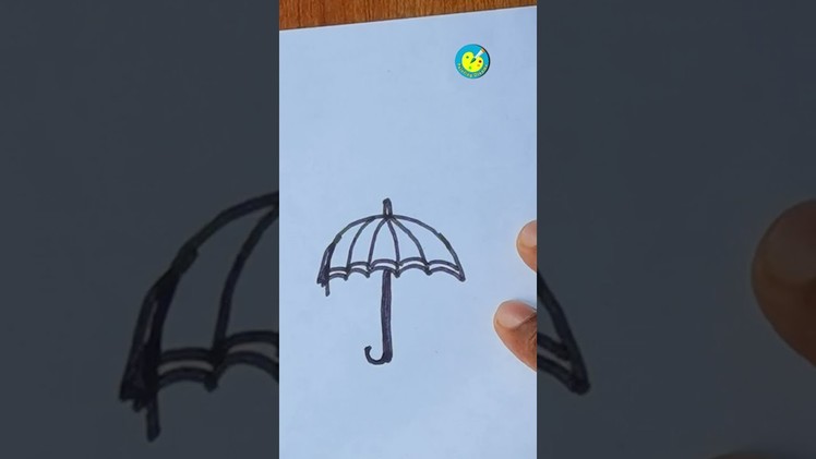 Umbrella drawing easy tutorial for beginners step by step| pencil drawing????#shorts