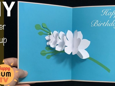 A SIMPLE WAY TO MAKE FLOWER POP UP CARD I DIY BIRTHDAY CARD I EASY DIY PAPER CRAFTS