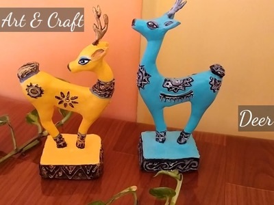 Amazing deer craft | beautiful deer showpiece | home decor | easy homemade craft | Daya Art & Craft