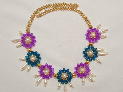 Beautiful crystal beaded necklace for Thakorji.Necklace.jewelry.Thakorji Shringar