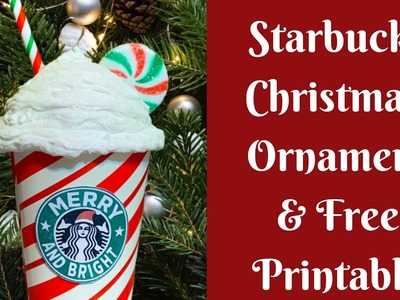 Christmas Crafts: Starbucks Christmas Ornament | Free Starbucks Printable | How To Make Faux Drinks