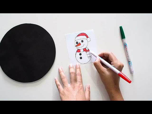 Christmas decoration idea | Christmas craft | Snowman wall hanging paper craft