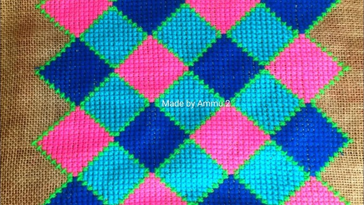 Colorful ason design.Ason selai.Cross stitch ason design